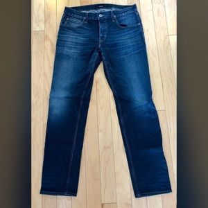 Hudson Dark jeans button fly Sz 36